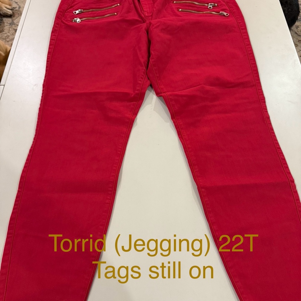 Torrid Vibrant Red Jeggings for Women